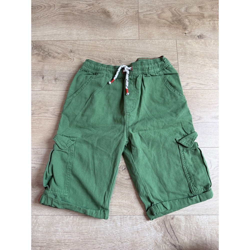EUC Kids Boys Mini Boden green cargo pull on shorts 100% cotton size 10 years